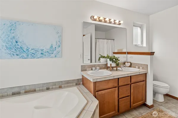 a bathroom with a sink toilet a shower curtain and a bath tub