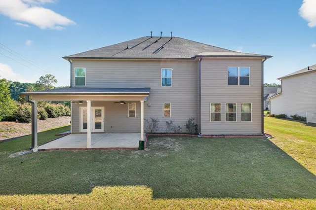 a front view of house with yard