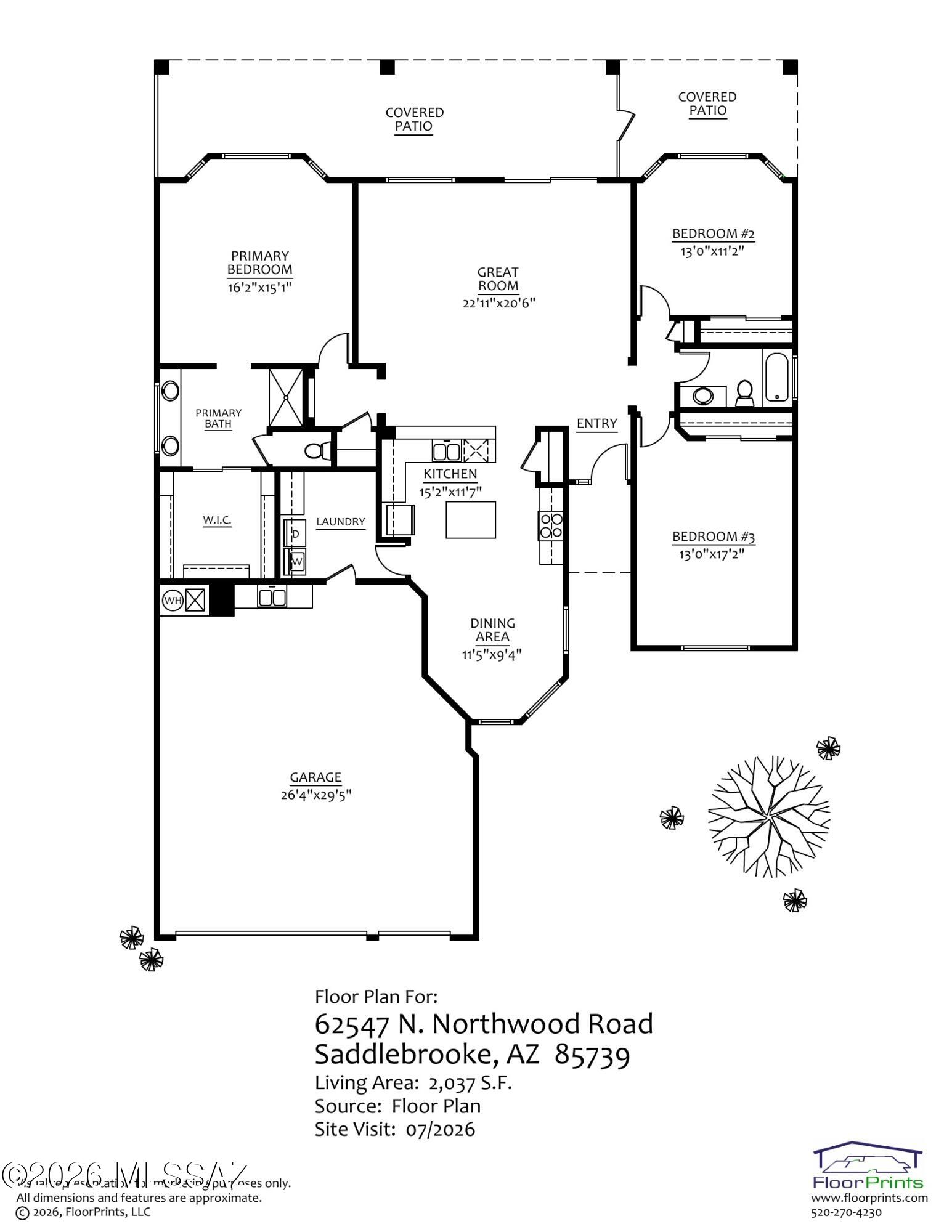 62574 East Northwood Road Tucson, AZ 85739 - Photo 50 of 50 Floor Plan