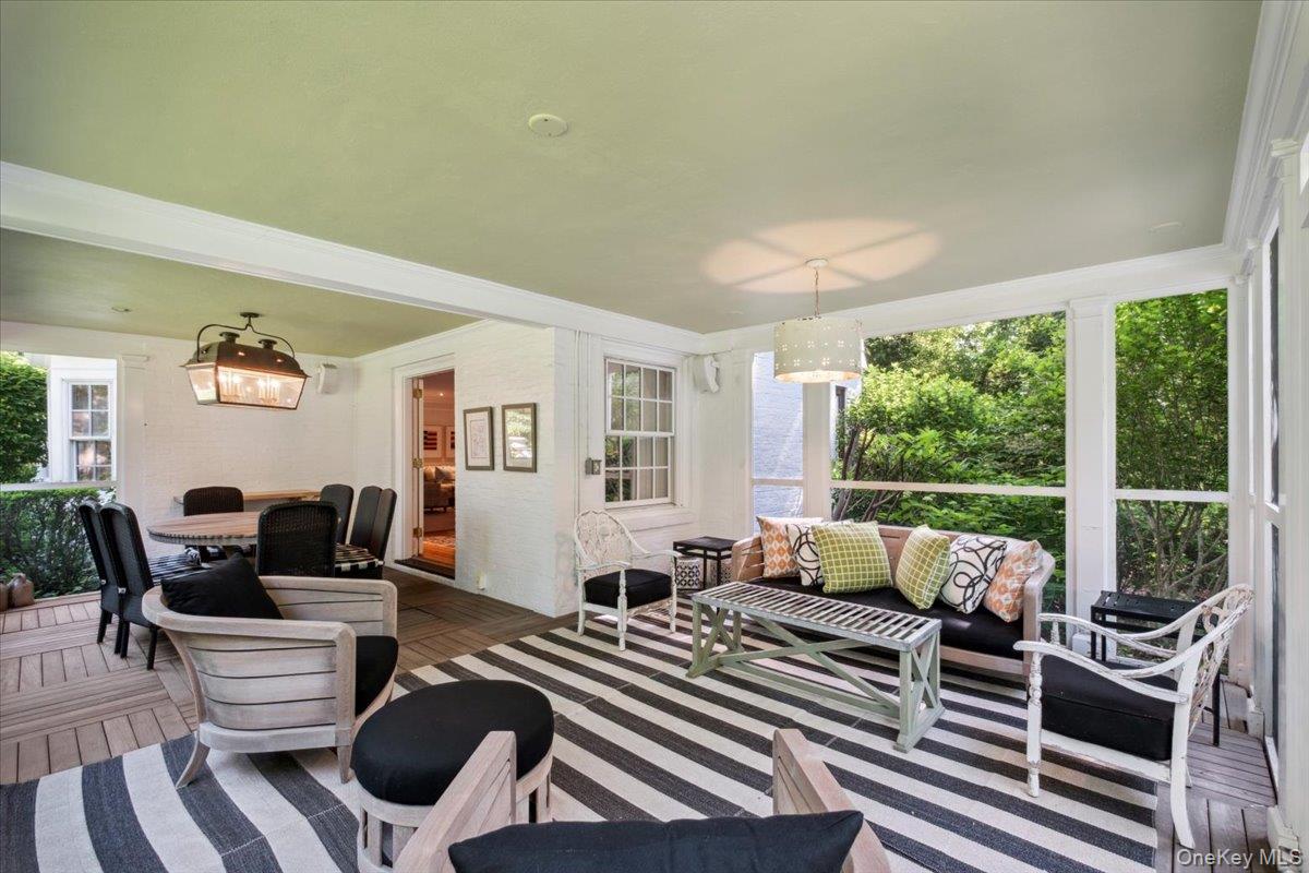 18 Richbell Road Scarsdale, NY 10583 - Photo 13 of 40 Beautifully appointed screened-in porch surrounded by the estates park-like grounds