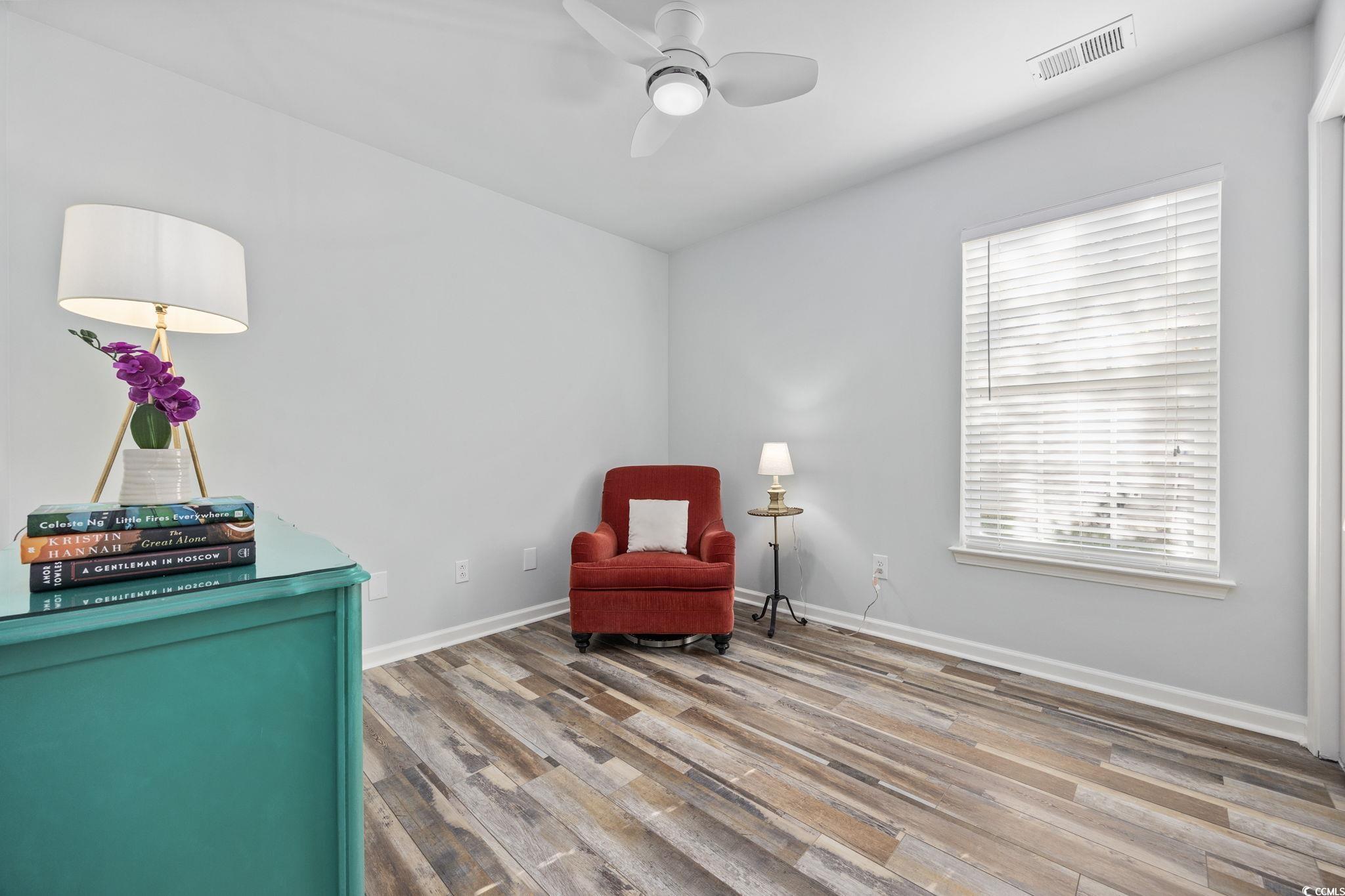 4618 Fringetree Drive Murrells Inlet, SC 29576 - Photo 20 of 40 Sitting room featuring light wood-style floors and a ceiling fan