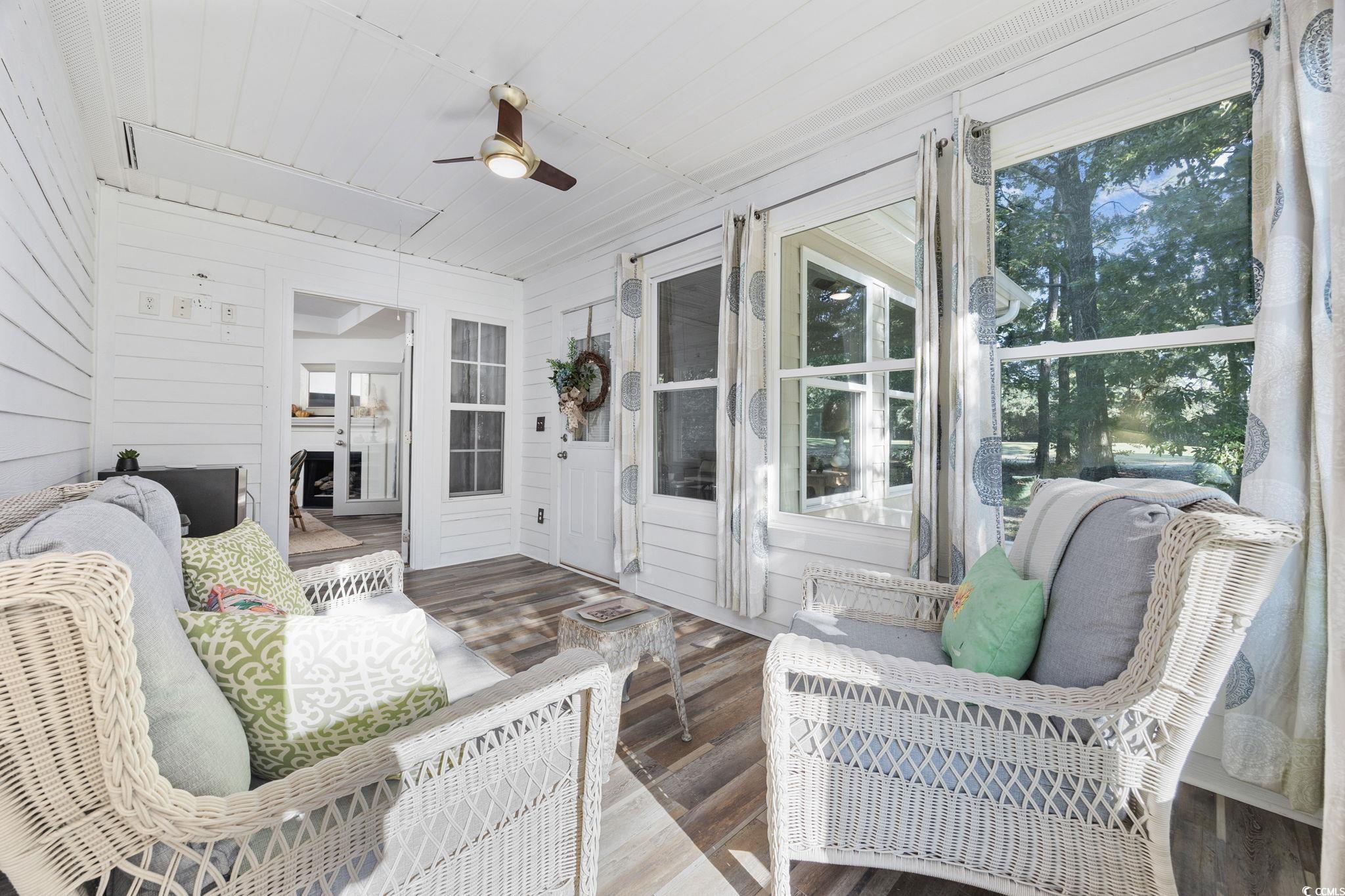 4618 Fringetree Drive Murrells Inlet, SC 29576 - Photo 25 of 40 Sunroom / solarium with ceiling fan