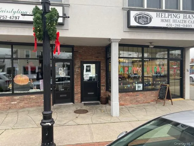 a front view of a retail shop