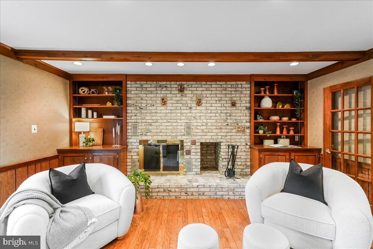 1750 Stocton Road Jenkintown, PA 19046 - Photo 16 of 50 a living room with fireplace furniture and a large window
