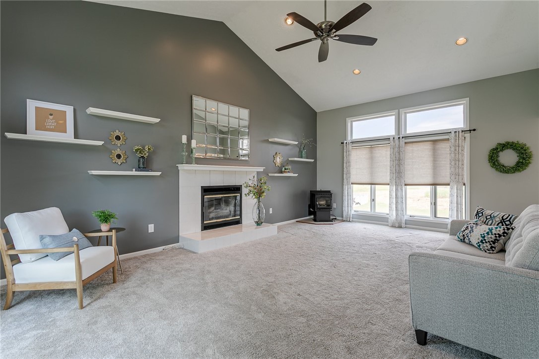 100 Windmill Trail Ogden, NY 14624 - Photo 10 of 36 Great Room with Cathedral Ceilings, Gas Fireplace