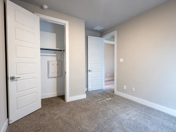 an empty room with a window