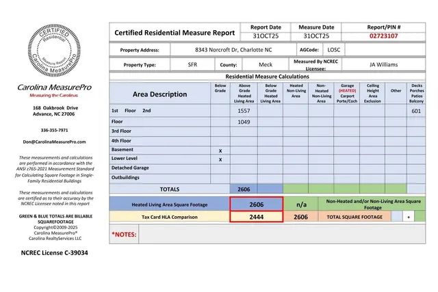 $550,000 | 8343 Norcroft Drive, Charlotte, NC 28269