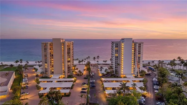 a view of a city with tall buildings