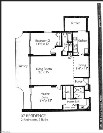 $1,595,000 | 4001 Gulf Shore Boulevard North, Unit 1407, Naples, FL 34103