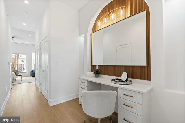 a view of a balcony with city view