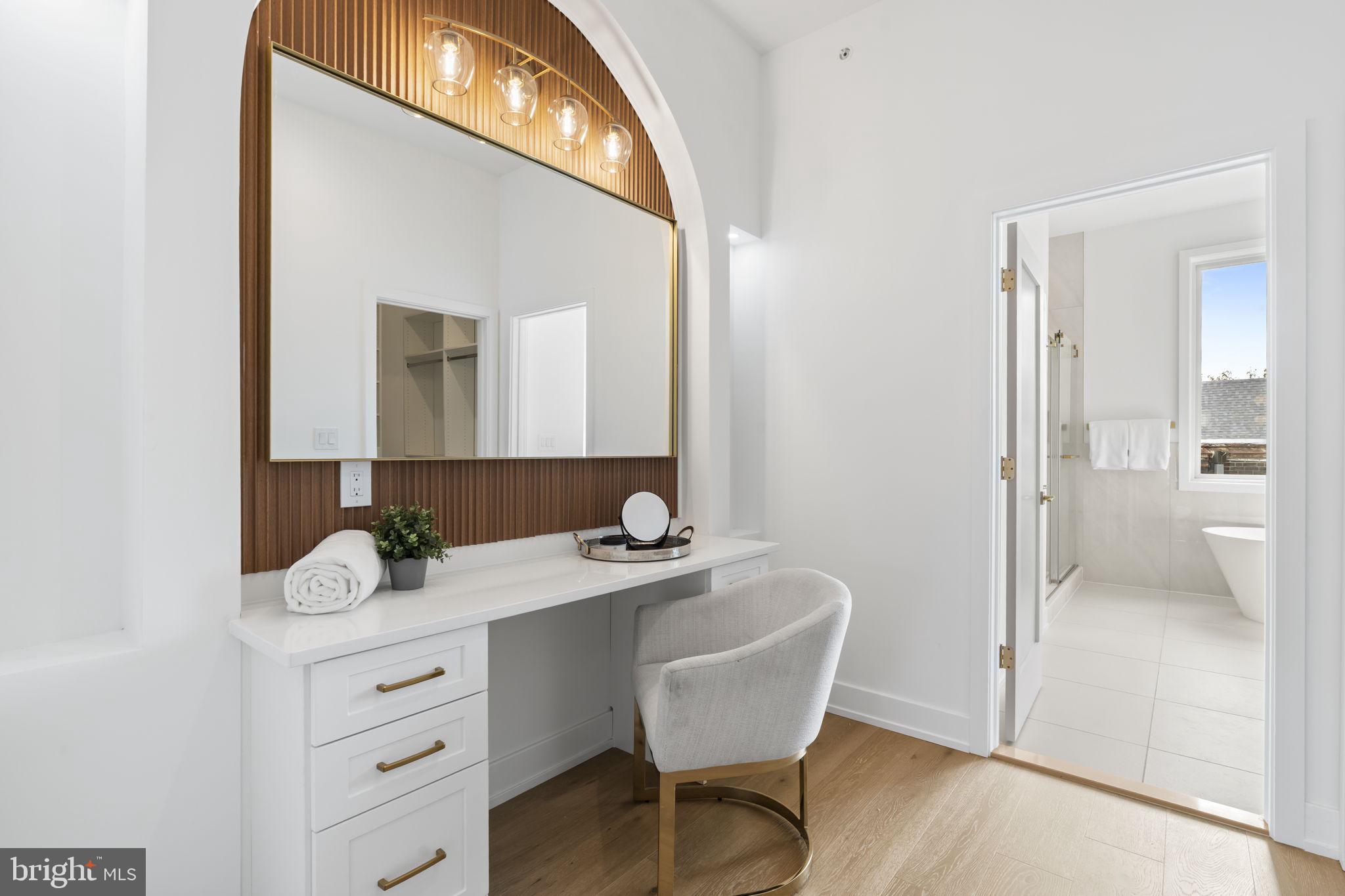 503 Winton Street Philadelphia, PA 19148 - Photo 42 of 65 a bathroom with a sink vanity granite and a mirror