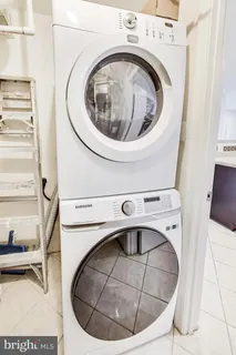 a utility room with a washer and dryer