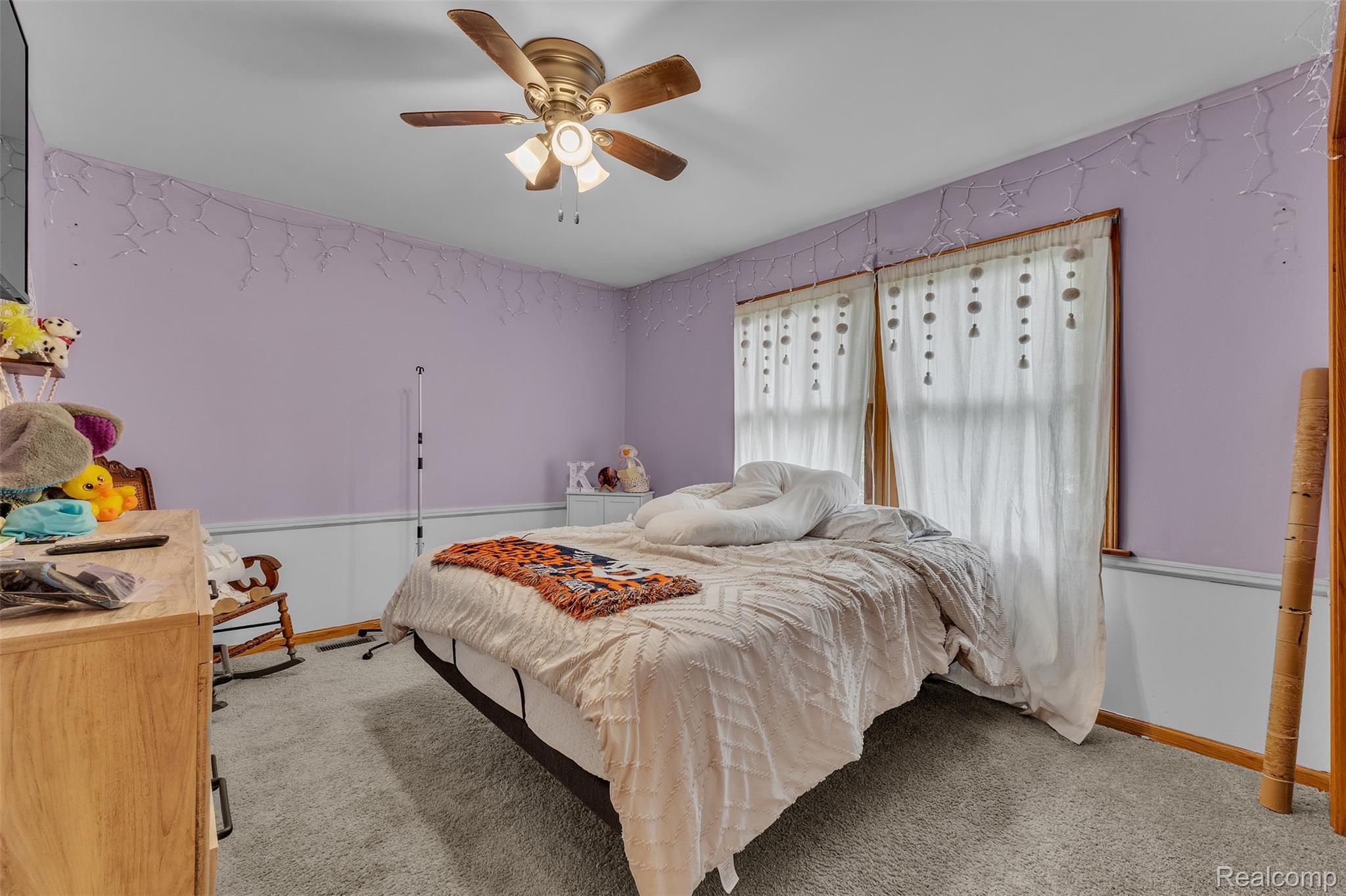 1345 Ives Road Mason, MI 48854 - Photo 28 of 92 Bedroom featuring light carpet and ceiling fan