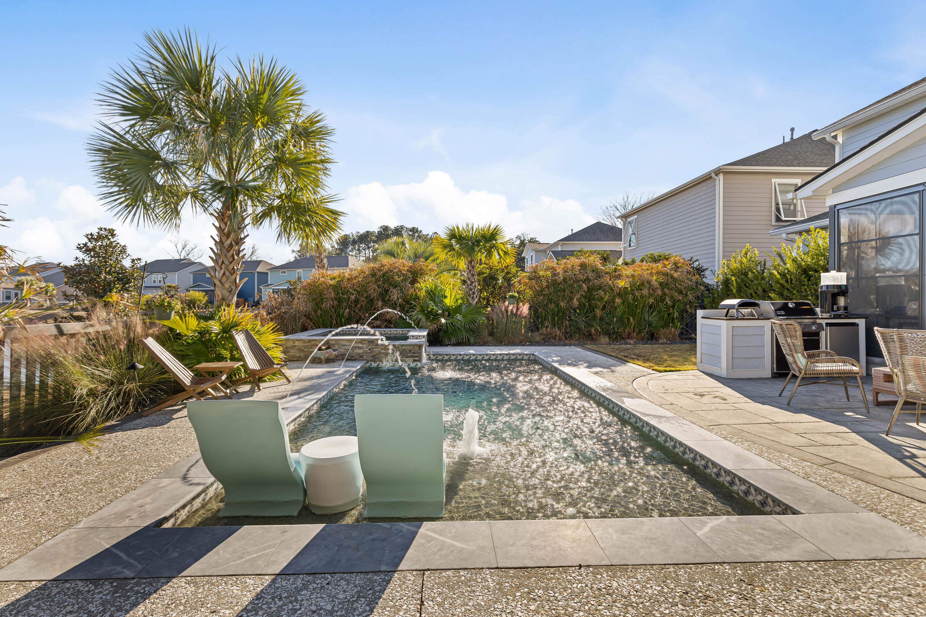 1826 Whisperwood Road Johns Island, SC 29455 - Photo 53 of 67 Pool with sunshelf and attached spa