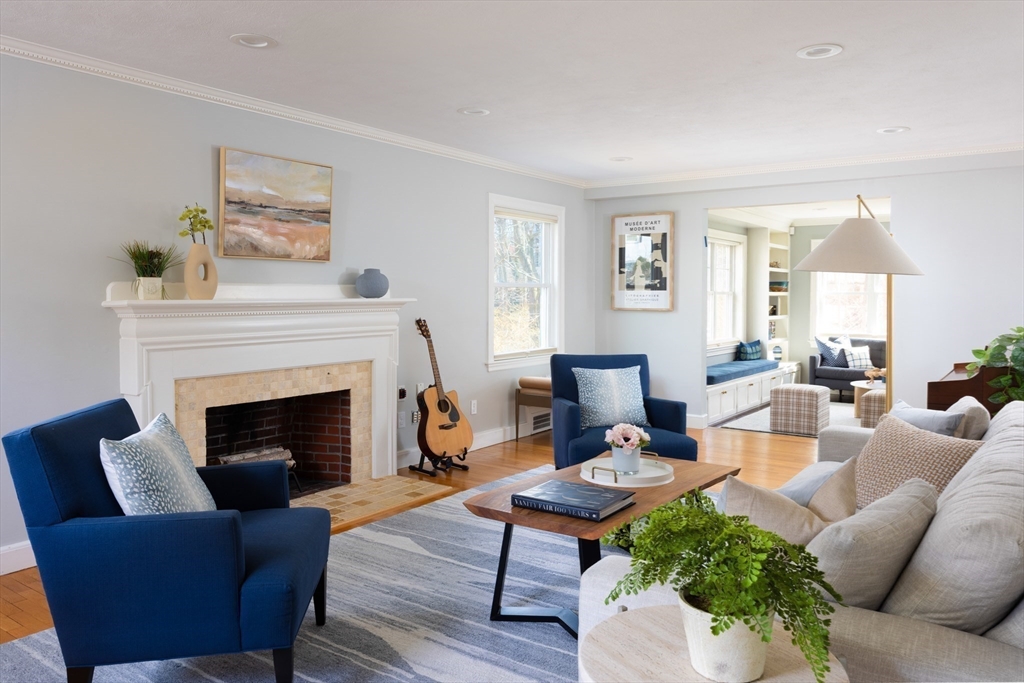 680 Beacon Street Newton, MA 02459 - Photo 5 of 26 a living room with furniture fireplace and window