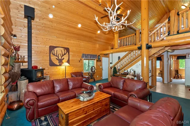 a couch sitting in front of a building