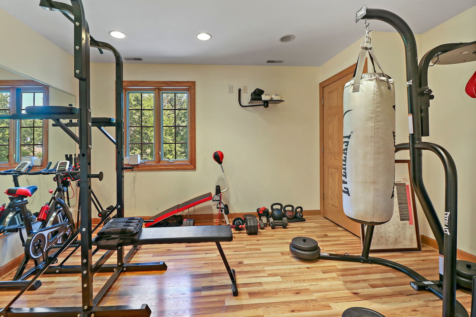 4602 Sunnyside Road Woodstock, IL 60098 - Photo 40 of 73 a room with gym equipment and windows
