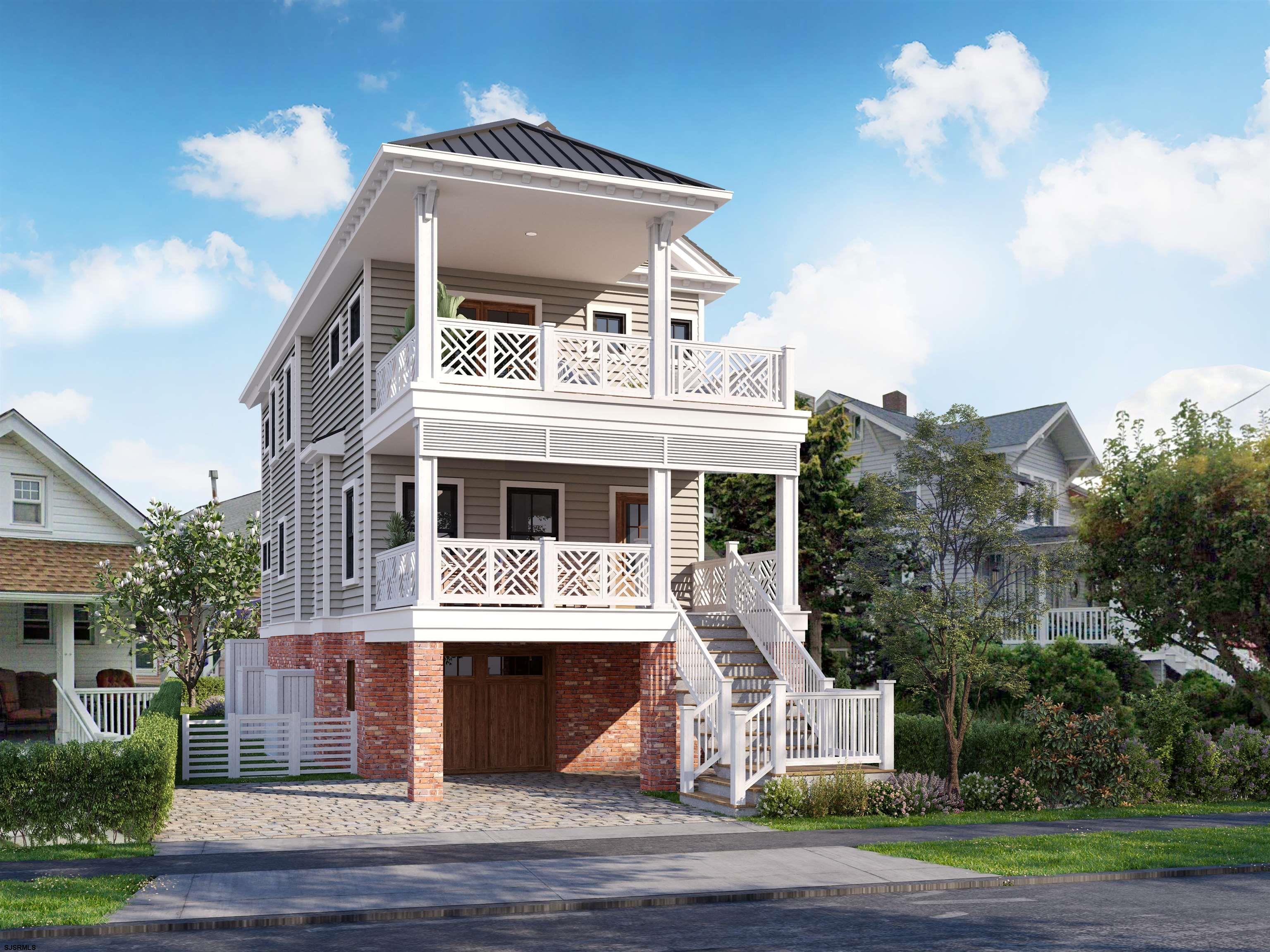 a view of a building with a yard