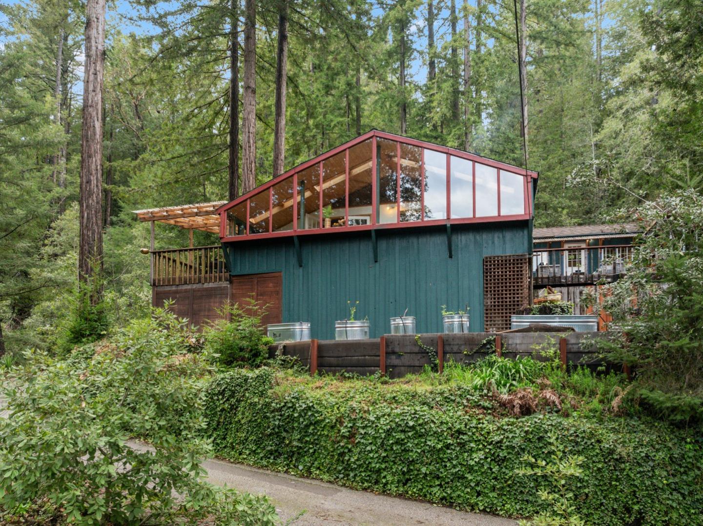 a view of a chair and table in the balcony