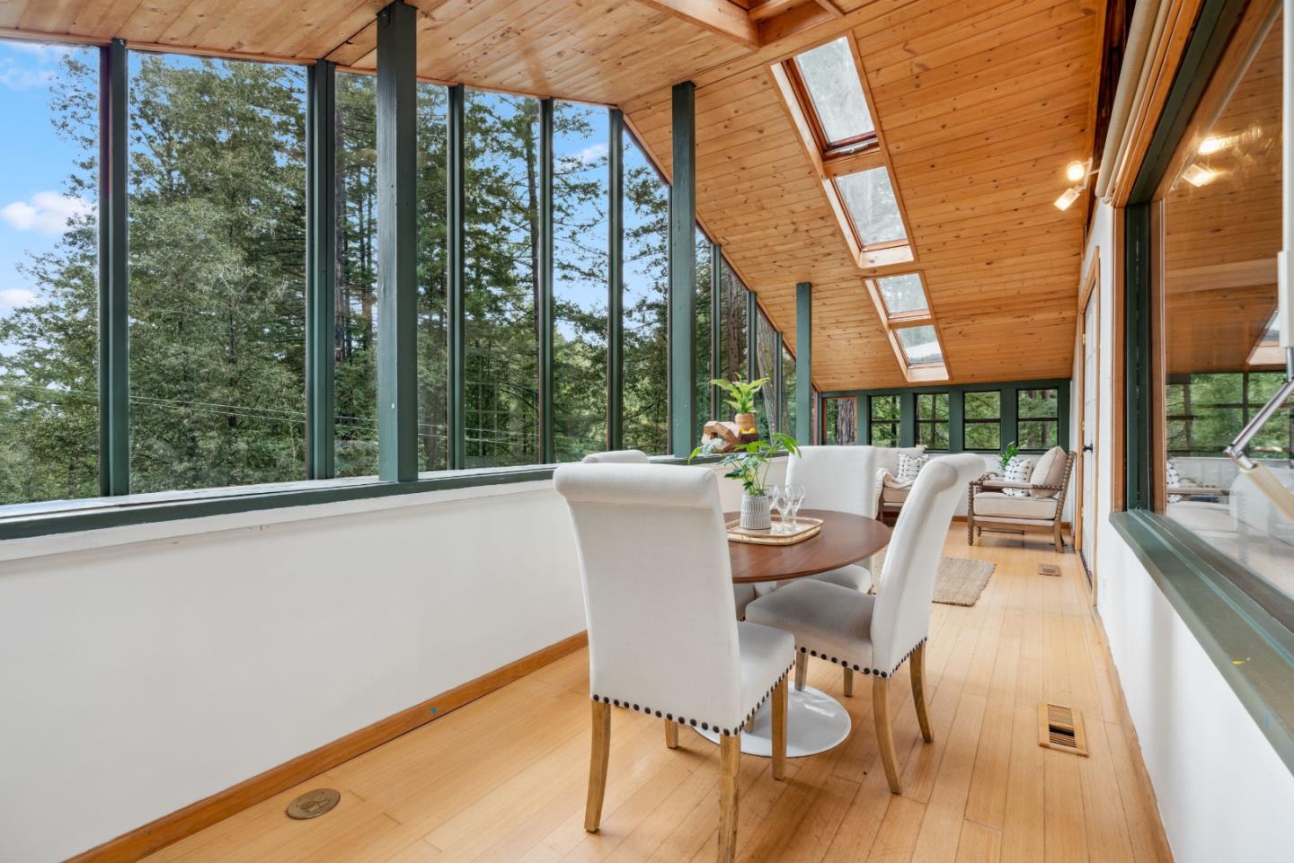 805 Fanning Grde Ben Lomond, CA 95005 - Photo 14 of 60 a view of a patio with a table chairs and a backyard