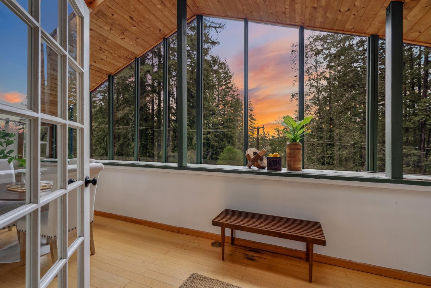 805 Fanning Grde Ben Lomond, CA 95005 - Photo 49 of 60 a view of a balcony with chairs and wooden fence