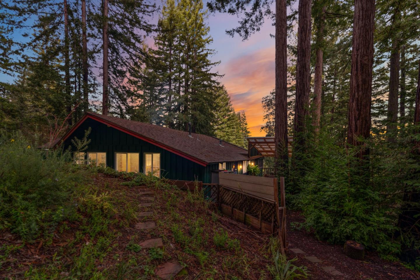 805 Fanning Grde Ben Lomond, CA 95005 - Photo 55 of 60 a view of house with outdoor space and garden