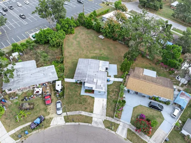 an aerial view of multiple house
