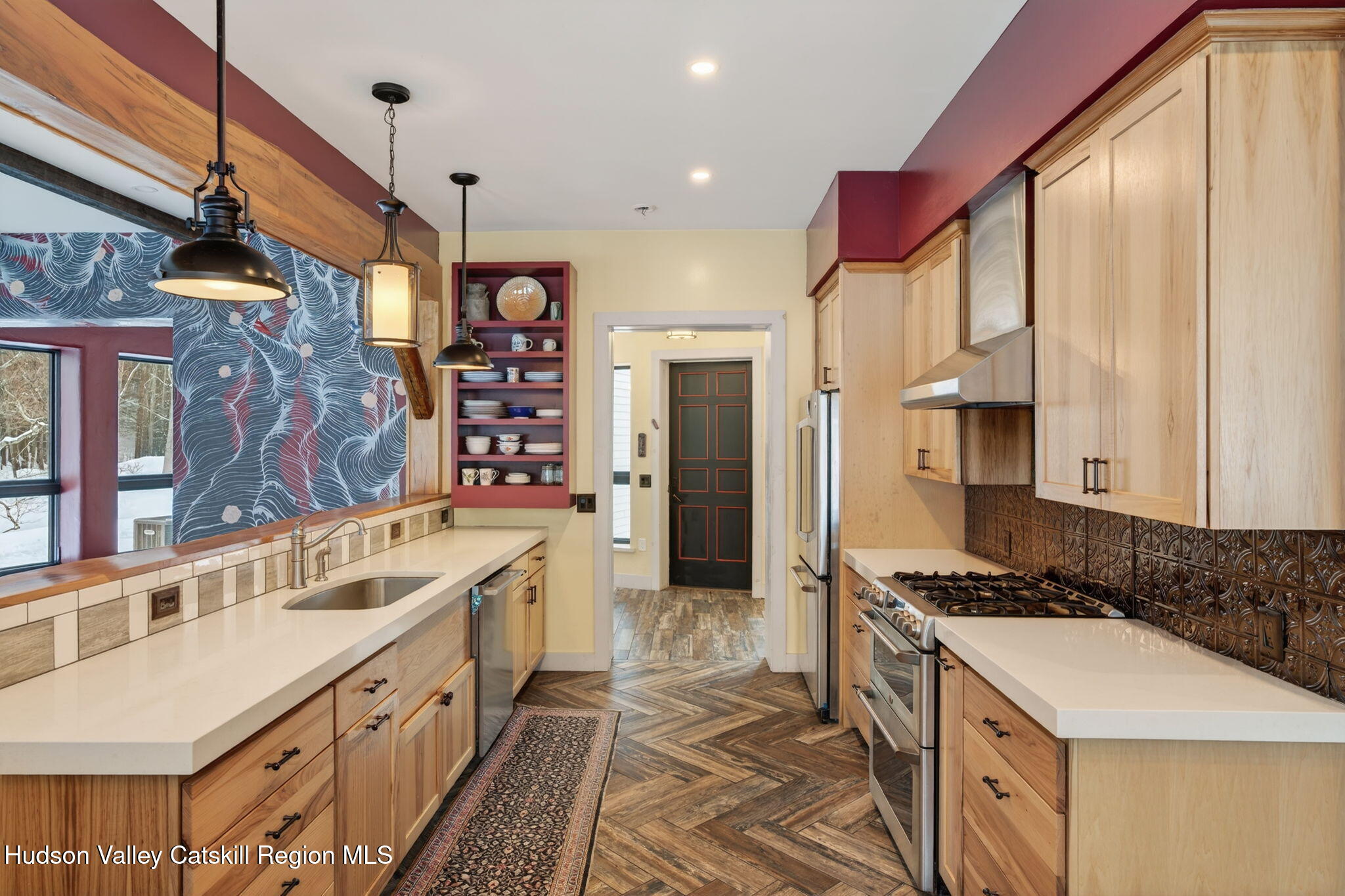 1045 Church Road Saugerties, NY 12477 - Photo 13 of 56 a kitchen with stainless steel appliances kitchen island granite countertop a sink and cabinets