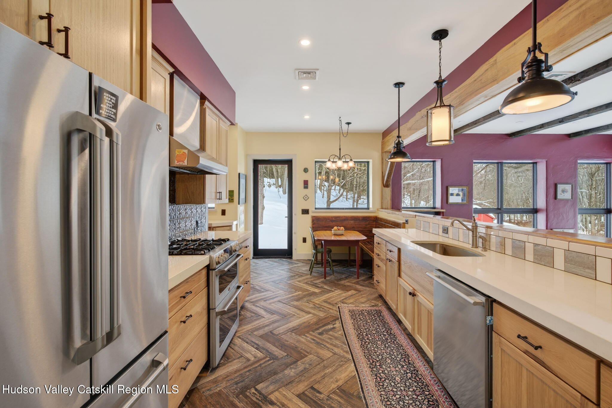 1045 Church Road Saugerties, NY 12477 - Photo 15 of 56 a kitchen with stainless steel appliances a sink stove and refrigerator