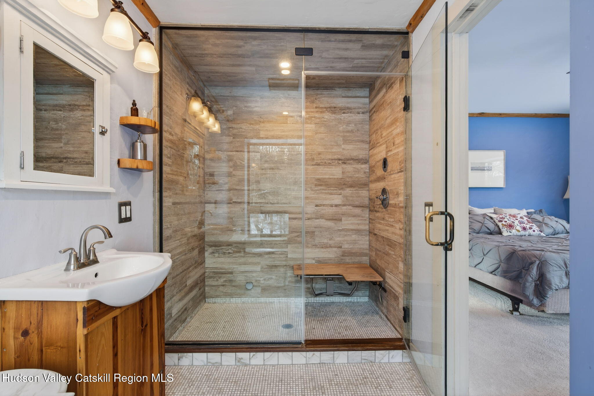 1045 Church Road Saugerties, NY 12477 - Photo 47 of 56 a bathroom with a sink and shower