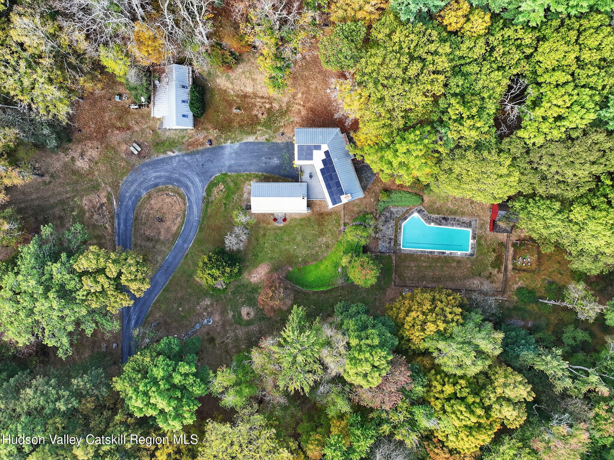 1045 Church Road Saugerties, NY 12477 - Photo 7 of 56 an aerial view of a house with garden space sitting space and garden view