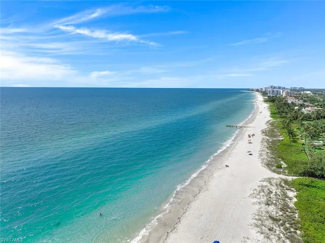 a view of an ocean beach