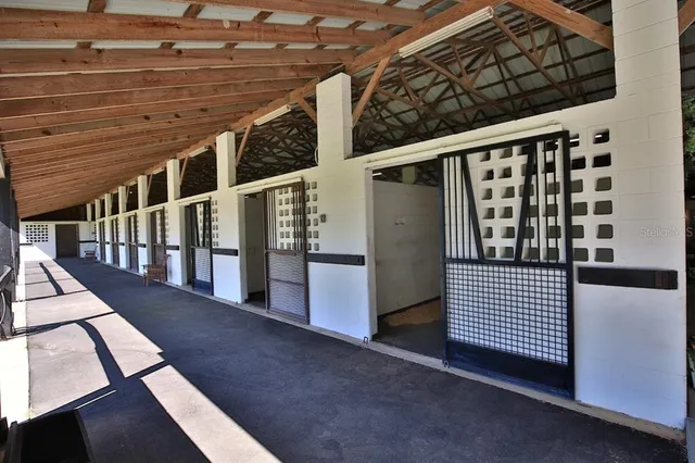 a view of a room with garage