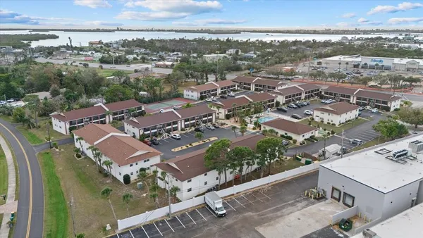 an aerial view of a city