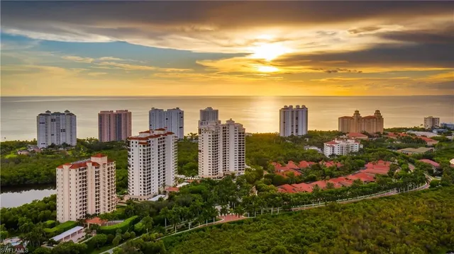 a view of a city with tall buildings