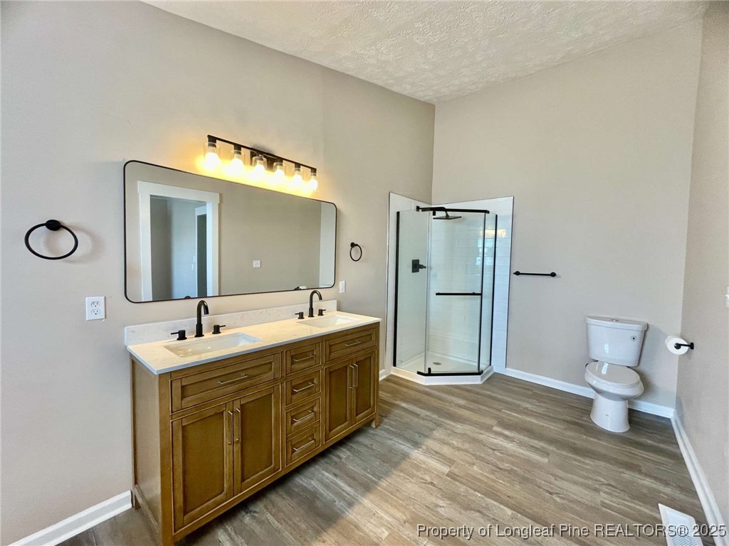 416 Old Maxton Road Raeford, NC 28376 - Photo 17 of 26 a spacious bathroom with a double vanity sink mirror and toilet