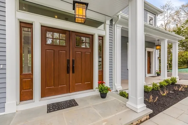 a front view of a house