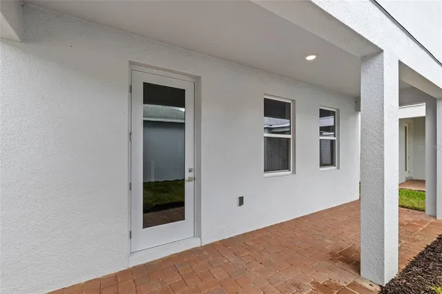 a view of an front door