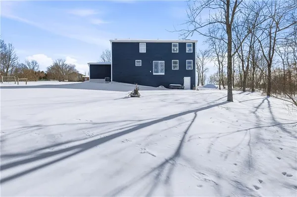 a view of road and snow on the road