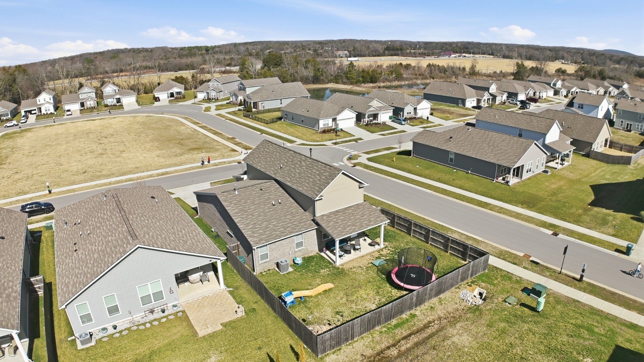 129 Merion Way Lebanon, TN 37087 - Photo 28 of 38 an aerial view of a house with a swimming pool