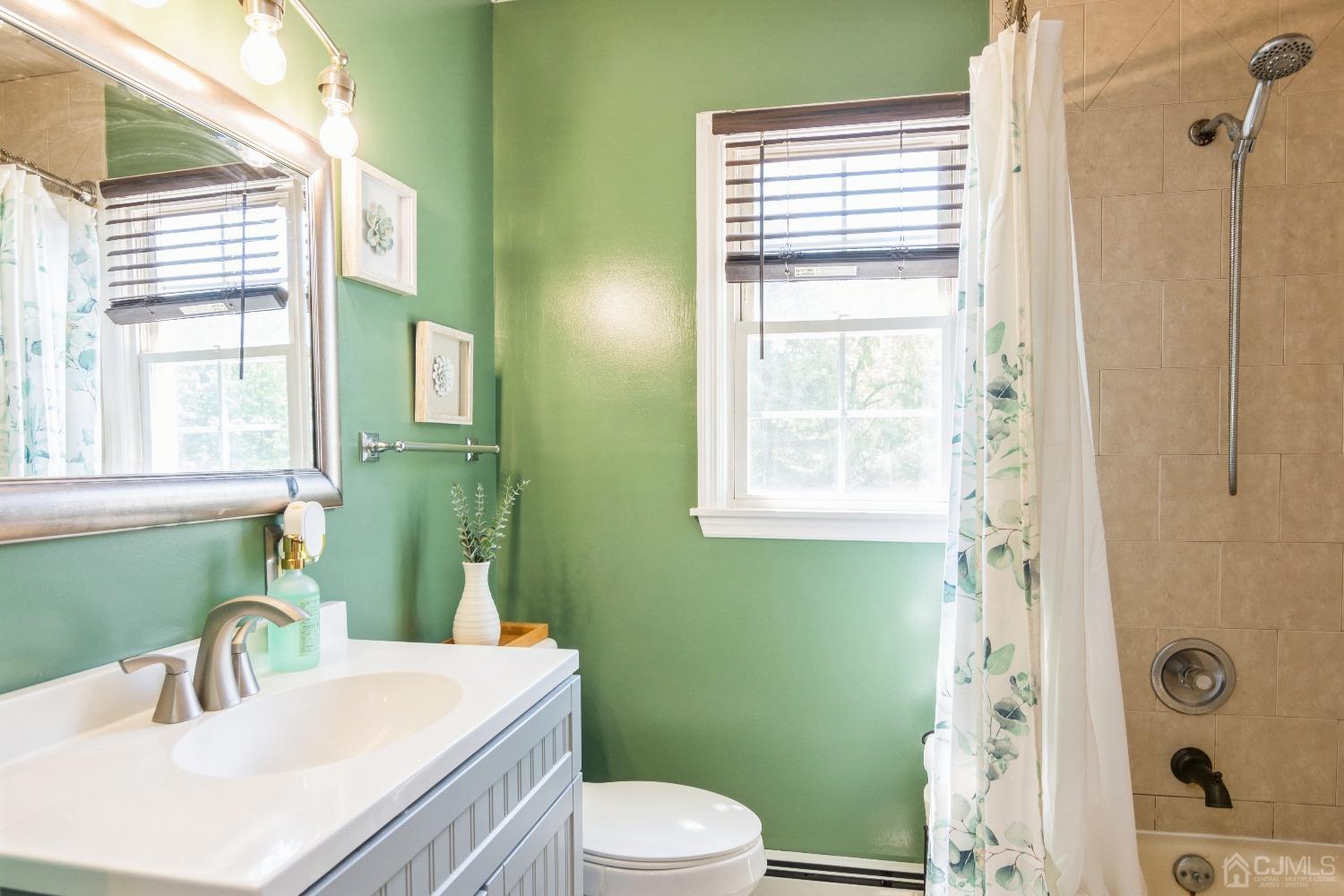 141 Overbrook Road Piscataway, NJ 08854 - Photo 22 of 38 a bathroom with a sink a toilet and a mirror