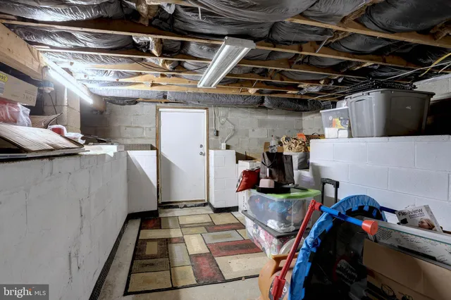 a view of storage and utility room