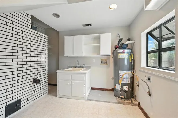 a room with storage and utility