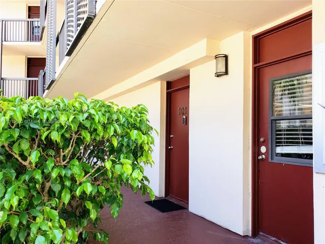 a view of a potted plants in front of a building