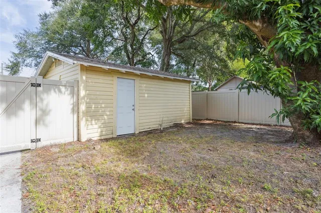 a backyard of a house