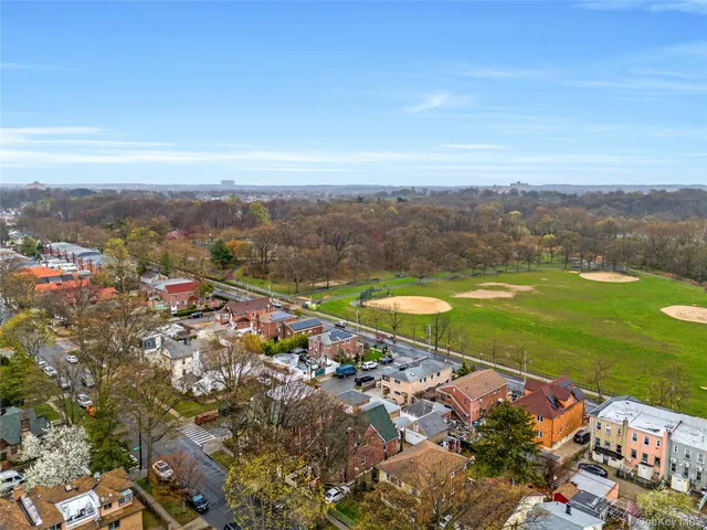 an aerial view of a city