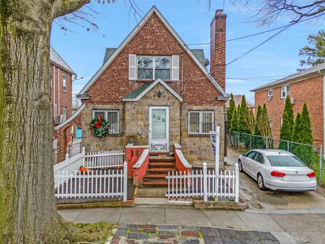 a front view of a house with balcony