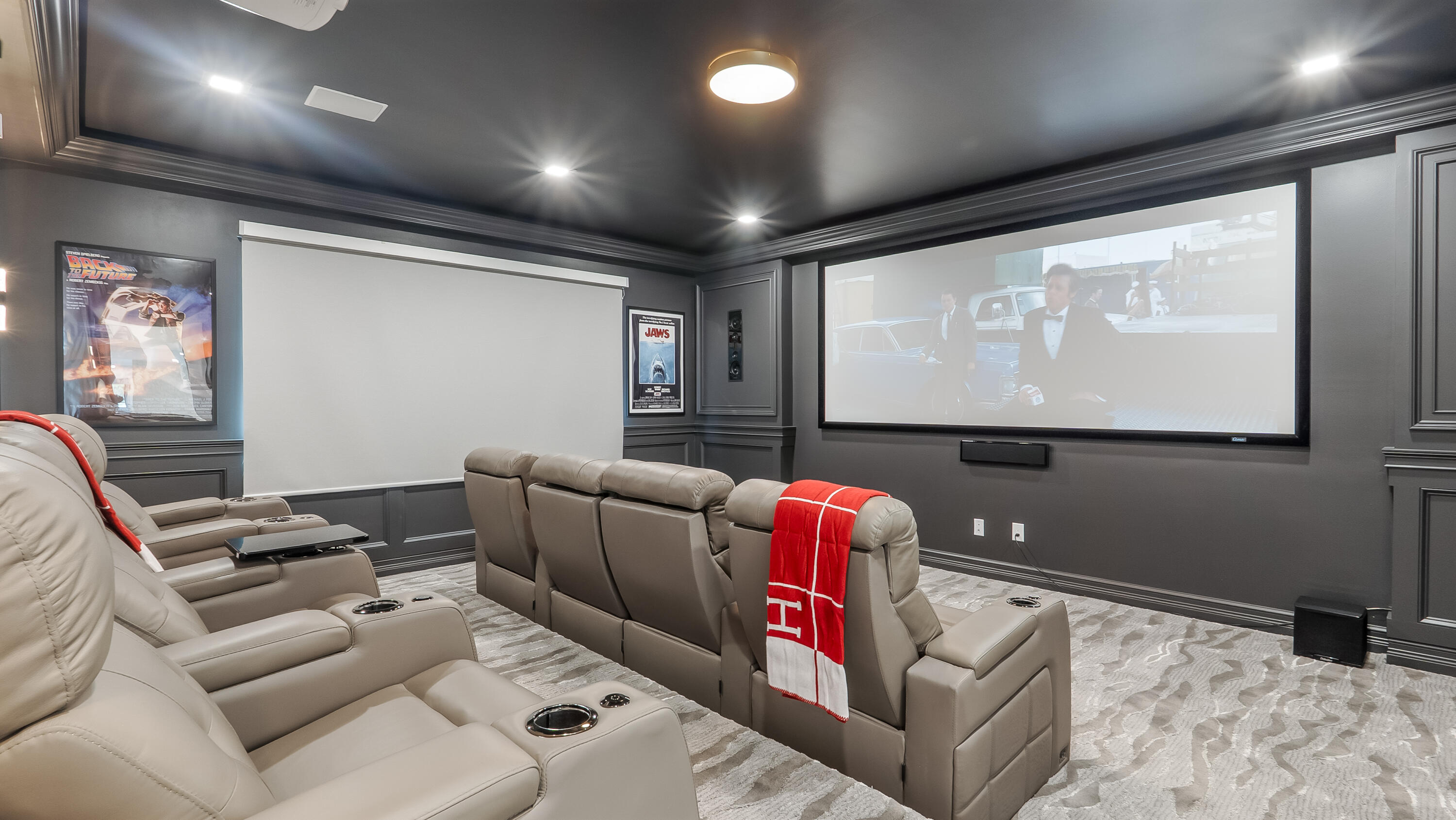 17400 Rosella Road Boca Raton, FL 33496 - Photo 55 of 94 a projector room with furniture and a projector screen