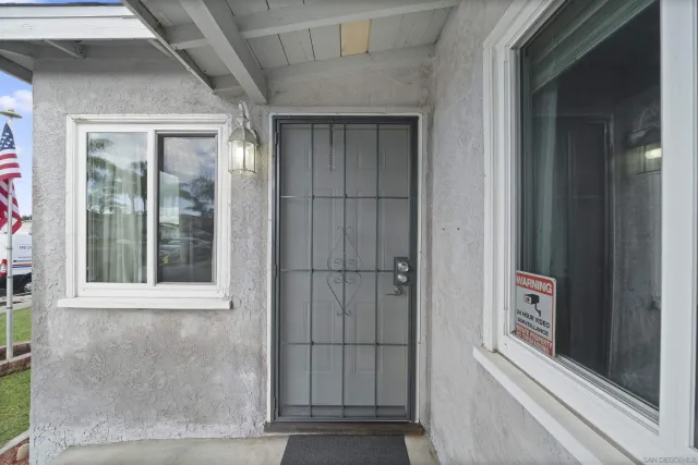 a view of an front door