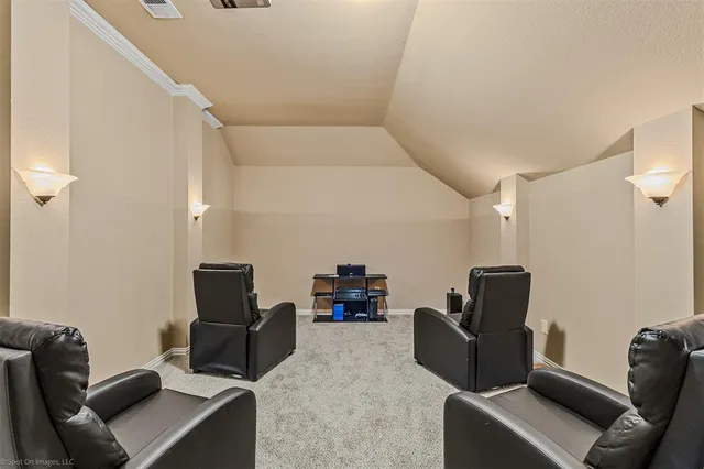 an aerial view of a house with balcony